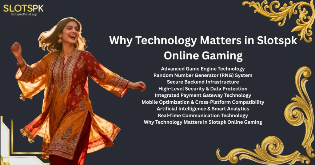 Why Technology Matters in Slotspk Online Gaming
