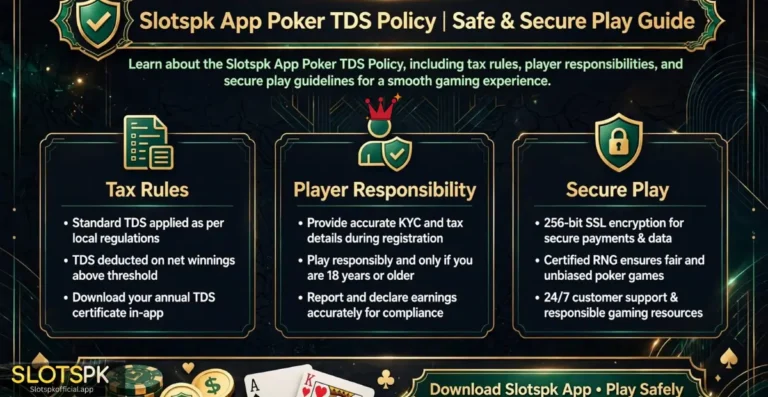 Slotspk App Poker TDS Policy